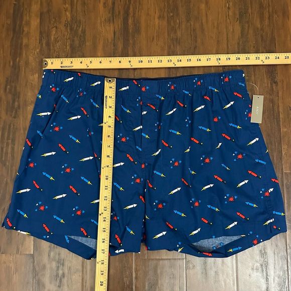 NWT J. CREW Mens Fireworks Printed Boxer Shorts in Dark Blue #AP860 - Picture 8 of 8